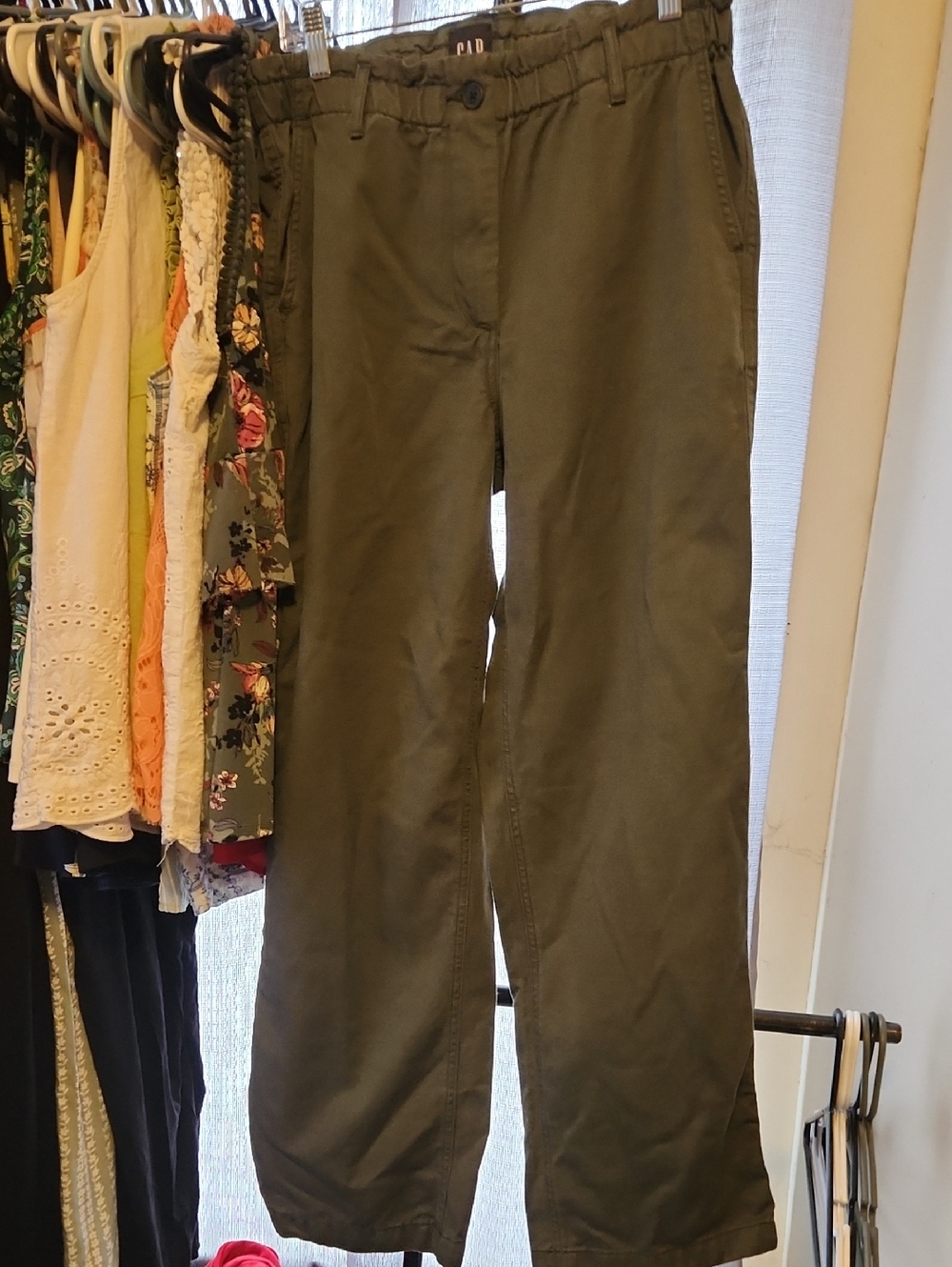 GAP Olive Green Elastic Waist Pants